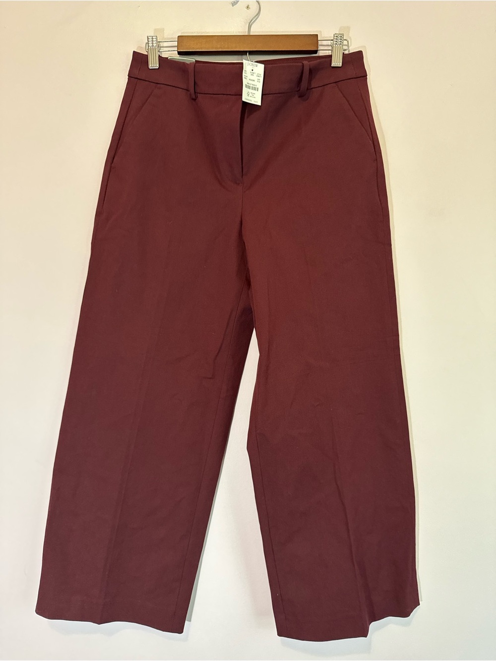NWT J Crew Factory Remy Wide Leg Cropped Trousers Pants Size 10 Petite